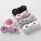 Embroidered Heart Bow Face Wash Headband