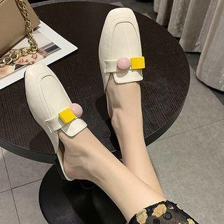 Round Accent Flat Mules