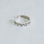 Lettering Roman Numeral 925 Sterling Silver Open Ring Open Ring - Silver - One Size