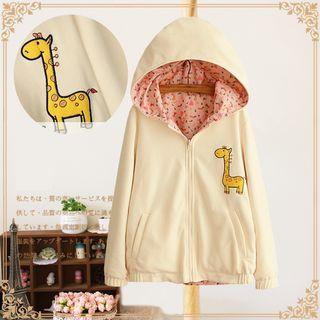 Applique Zip Hoodie