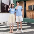 Couple Matching T-shirt / Overlay Skirt / Shorts / Set