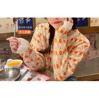 Floral Knit Top / Cardigan / Vest