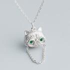 925 Sterling Silver Cat Pendant Necklace S925 Sterling Silver - One Size