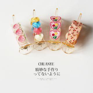 Heart / Peach Hair Clamp (various Designs)