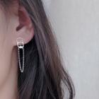 Soda Can Tab Chain Drop Earring 1 Pair - Earrings - 925 Silver - Can Tab - Tassel - Silver - One Size