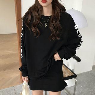 Set: Lettering Pullover + Drawstring Mini Skirt