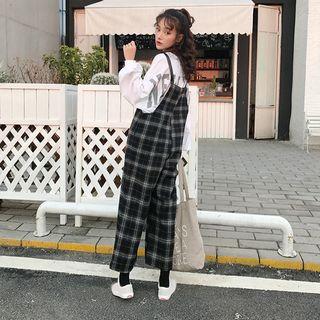 Check Loose-fit Jumper Pants
