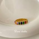 Color Block Open Ring Gold - One Size