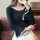 Flare Sleeve Knit Top Black - One Size