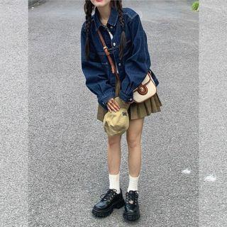 Denim Jacket / Pleated Skirt / Set
