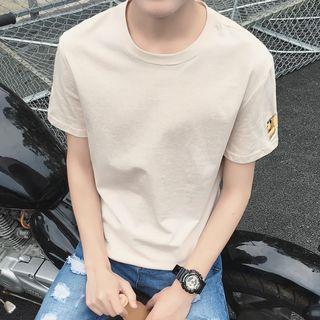 Dog Embroidered Short Sleeve T-shirt