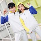 Color Block Couple Matching Hoodie