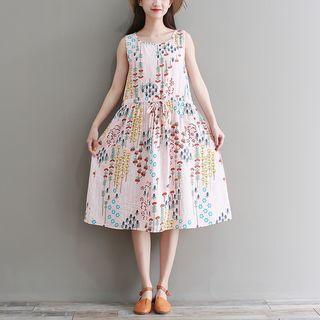 Print Sleeveless Cotton Dress