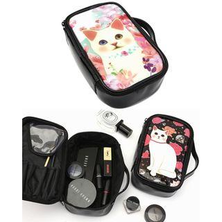 Cat Print Patent Cosmetic Pouch (6 Designs)