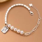 Beaded Sterling Silver Bracelet 1 Pc - S925 Silver - Silver - One Size