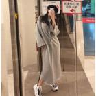 Side Slit Midi Pullover Dress Gray - One Size