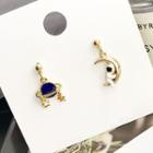 Non-matching Planet Moon & Star Dangle Earring 1x1a7 - One Size