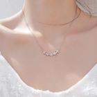 925 Sterling Silver Flower Necklace Necklace - Flower - One Size