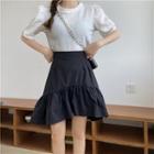 Asymmetrical Ruched Skirt