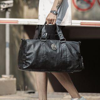 Faux Leather Carryall Bag Black - L