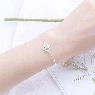 Sterling Silver Floral Bracelet