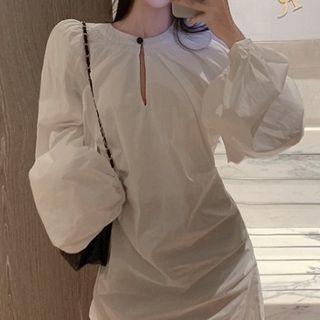 Puff-sleeve Mini Dress