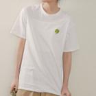 Leaf Embroidered Short-sleeve T-shirt White - One Size