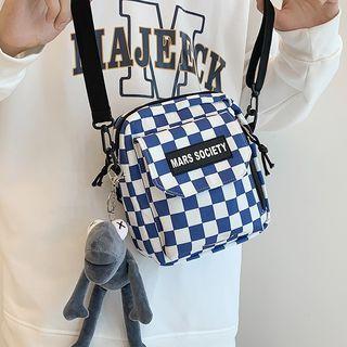 Checkered Crossbody Bag / Badge / Set
