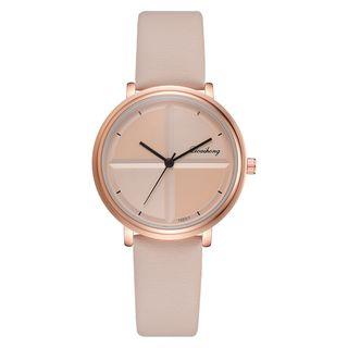 Numberless Faux Pearl Strap Watch