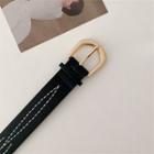 Contrast Stitched Belt Black - One Size