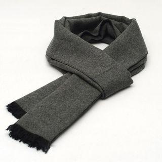 Fringed Contrast-trim Silk Blend Scarf S201 - One Size
