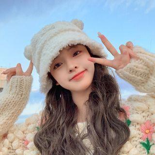 Bear Ear Faux Shearling Bucket Hat