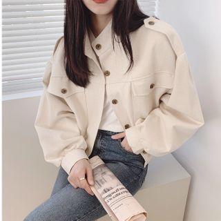 Plain Jacket With Front Pocket