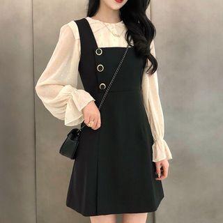 Set : Long-sleeve Shirt + Tank Dress