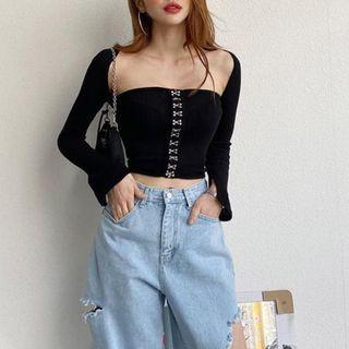 Tube Top With Detachable Sleeve - Set