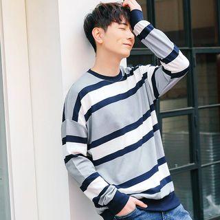 Striped Embossed Sweatshirt