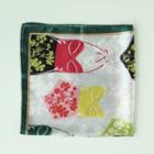 Floral Print Scarf J01 - Green - One Size