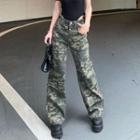 Camouflage Print Jeans