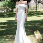 Off-shoulder Bodycon Wedding Dress