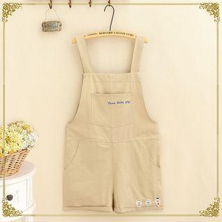 Animal Embroidery Jumper Shorts
