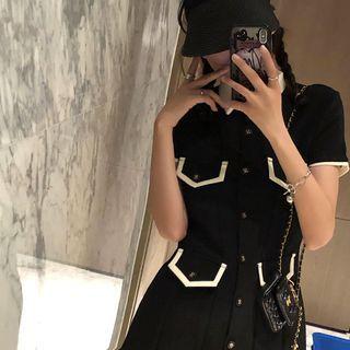 Slim-cut Color Block Dress