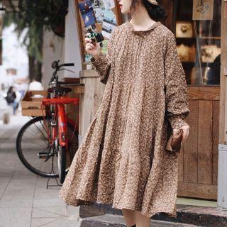 Floral Print Oversize Dress Floral - One Size
