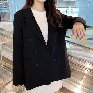 Slit Double-breasted Blazer