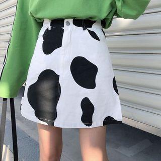 Pattern Mini A-line Skirt