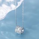 925 Sterling Silver Rhinestone Pendant Necklace S925 Silver Necklace - One Size