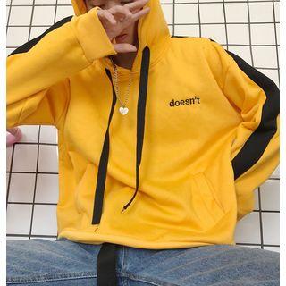 Couple Matching Color Block Hooded Sweatshirt