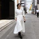 Round-neck Dip-back Maxi Dress