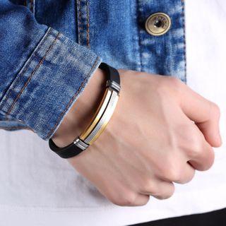 Stainless Steel Silicone Bangle