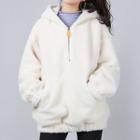 Half-zip Fleece Hoodie Gray & White - One Size