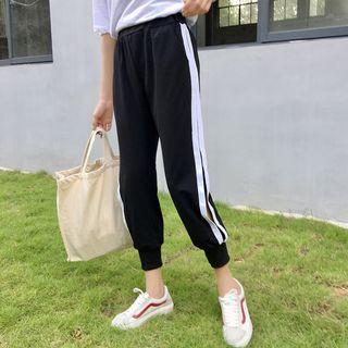 Cropped Cutout Harem Sweatpants